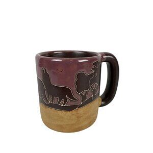 Mara Mexico Stonewear Mug Howling Wolves NWOT Wilderness Wolf Pack